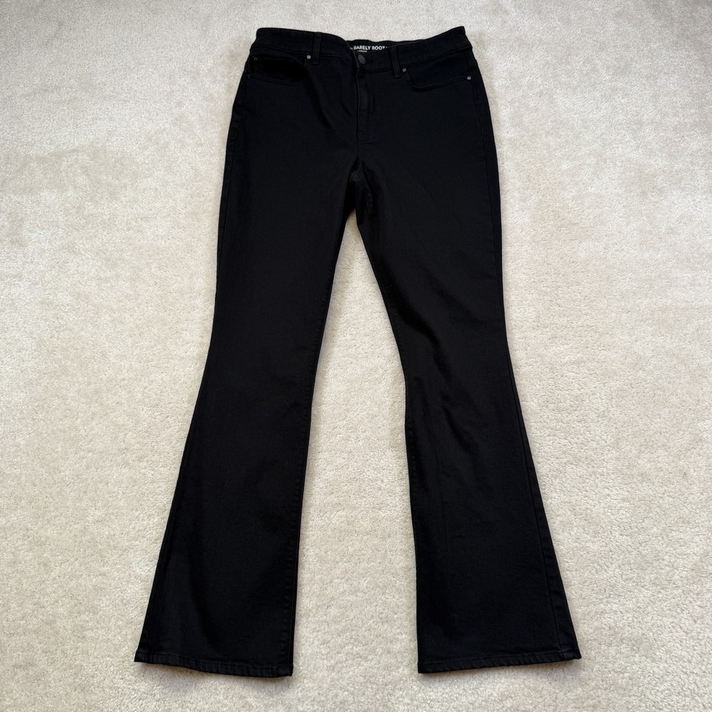 Chico's Platinum Barely Boot Jeans Women's 6 (0.5) Black Stretch High Rise